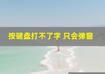 按键盘打不了字 只会弹窗